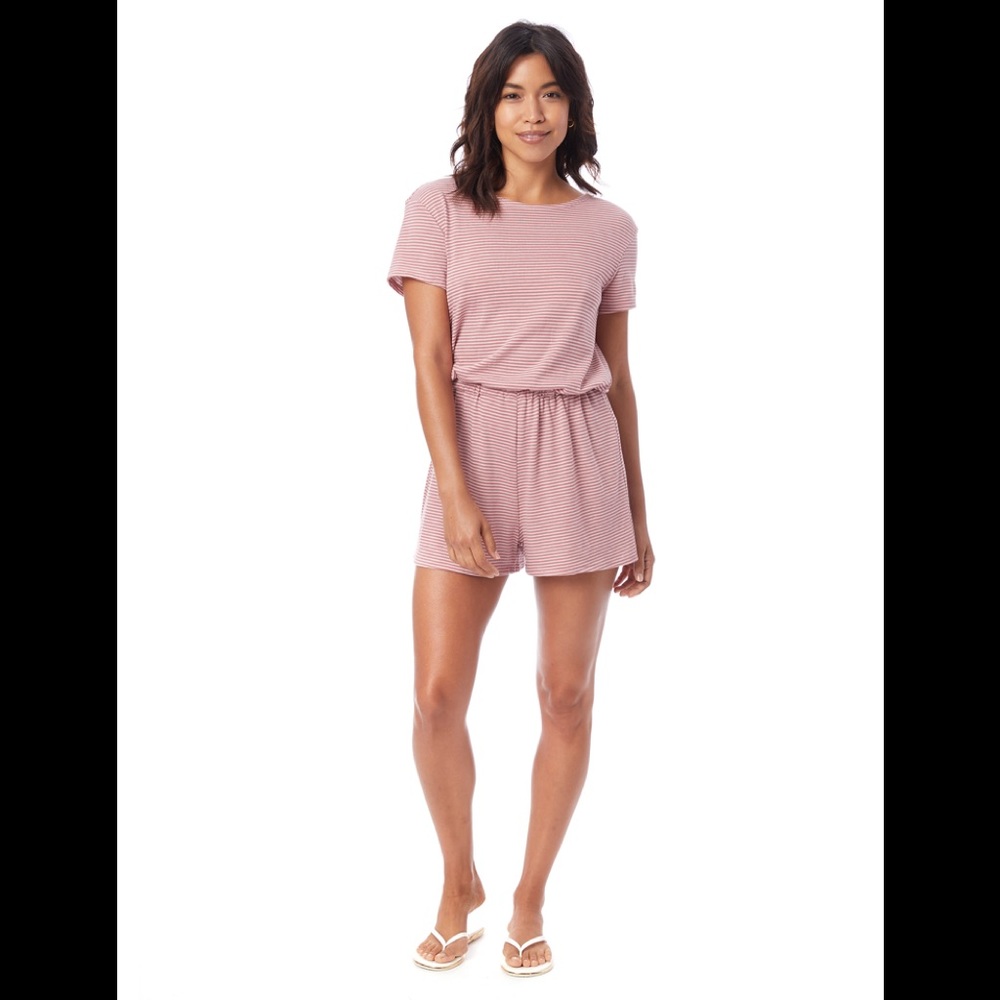 NWT ALTERNATIVE APPAREL Cross Back Jersey Romper*